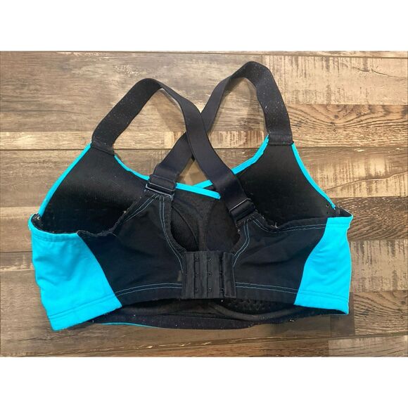 Livi Plus Size Full Support Sport Athletic Bra Wireless Teal Blue 38DDD - Picture 2 of 5